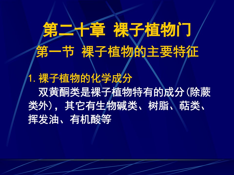 第二十章裸子植物门