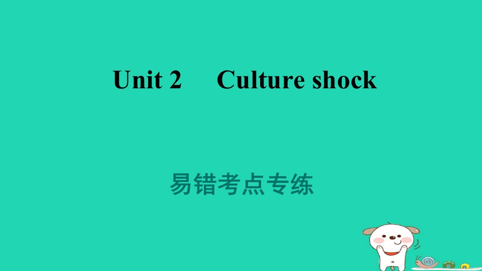 2024九年级英语下册Module1ExplorationsandexchangesUnit2Cultureshock易错考点专练习题课件牛津深圳版