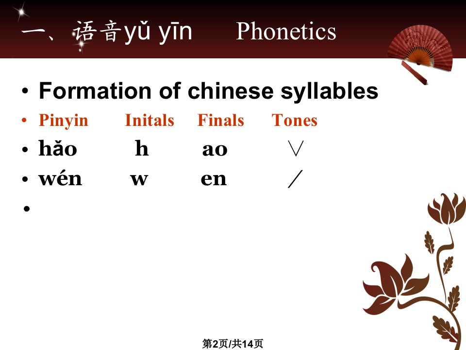 汉语教程第一册第一课