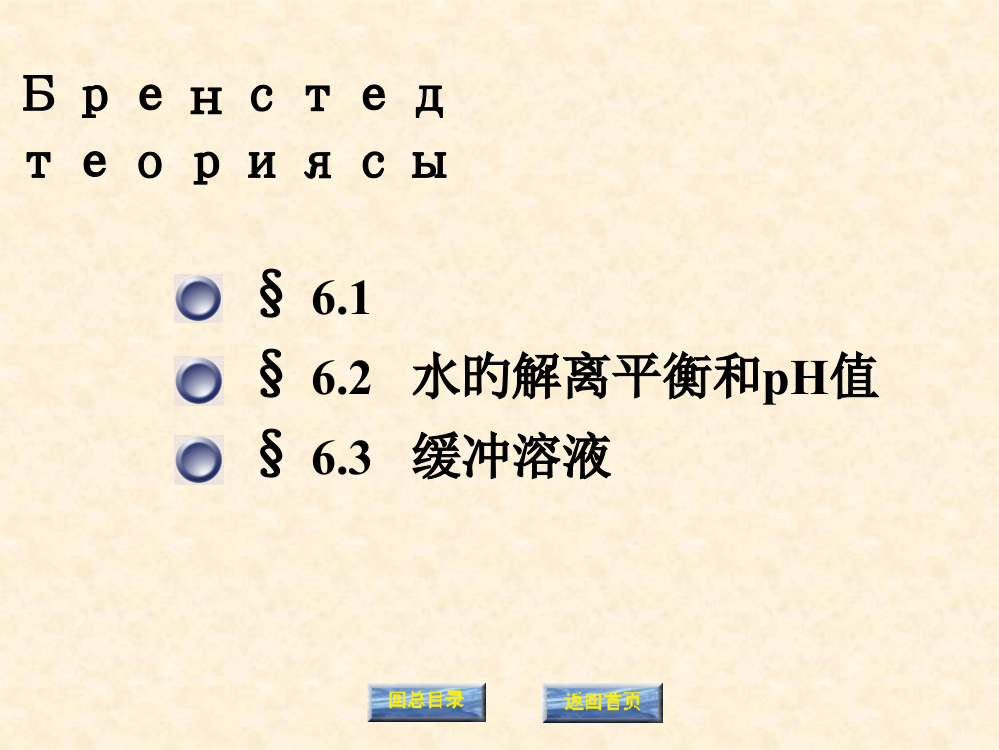 酸碱质子理论与缓冲溶液