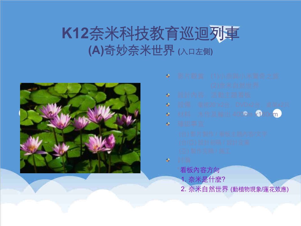 员工管理-奈米人才K12培育計劃奈米科學教育巡迴列車K1