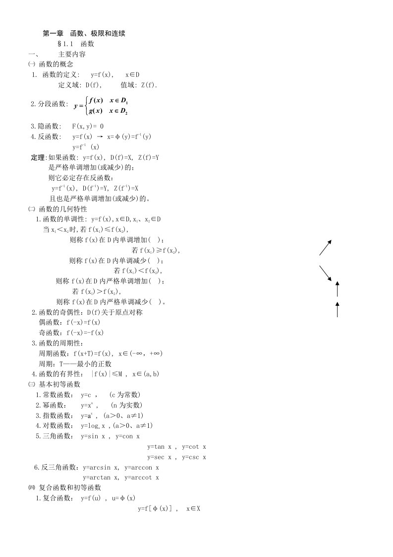 高等数学微积分笔记