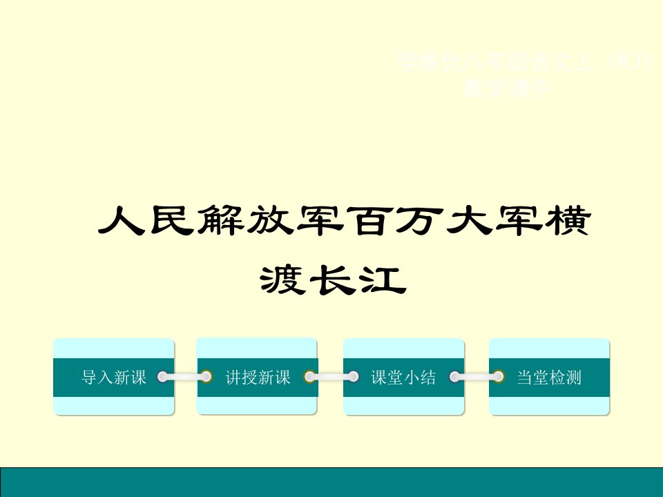 初二语文2016年人民解放军百万大军横渡长江