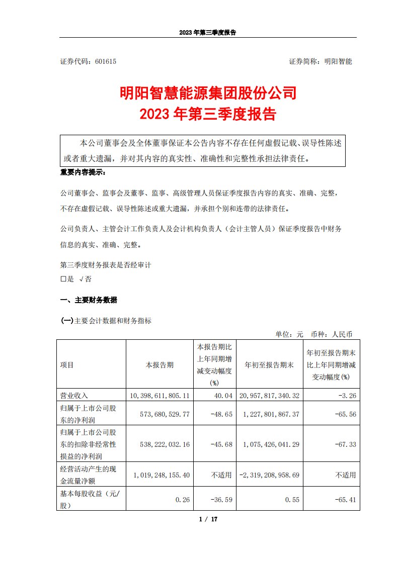 上交所-2023年第三季度报告-20231027