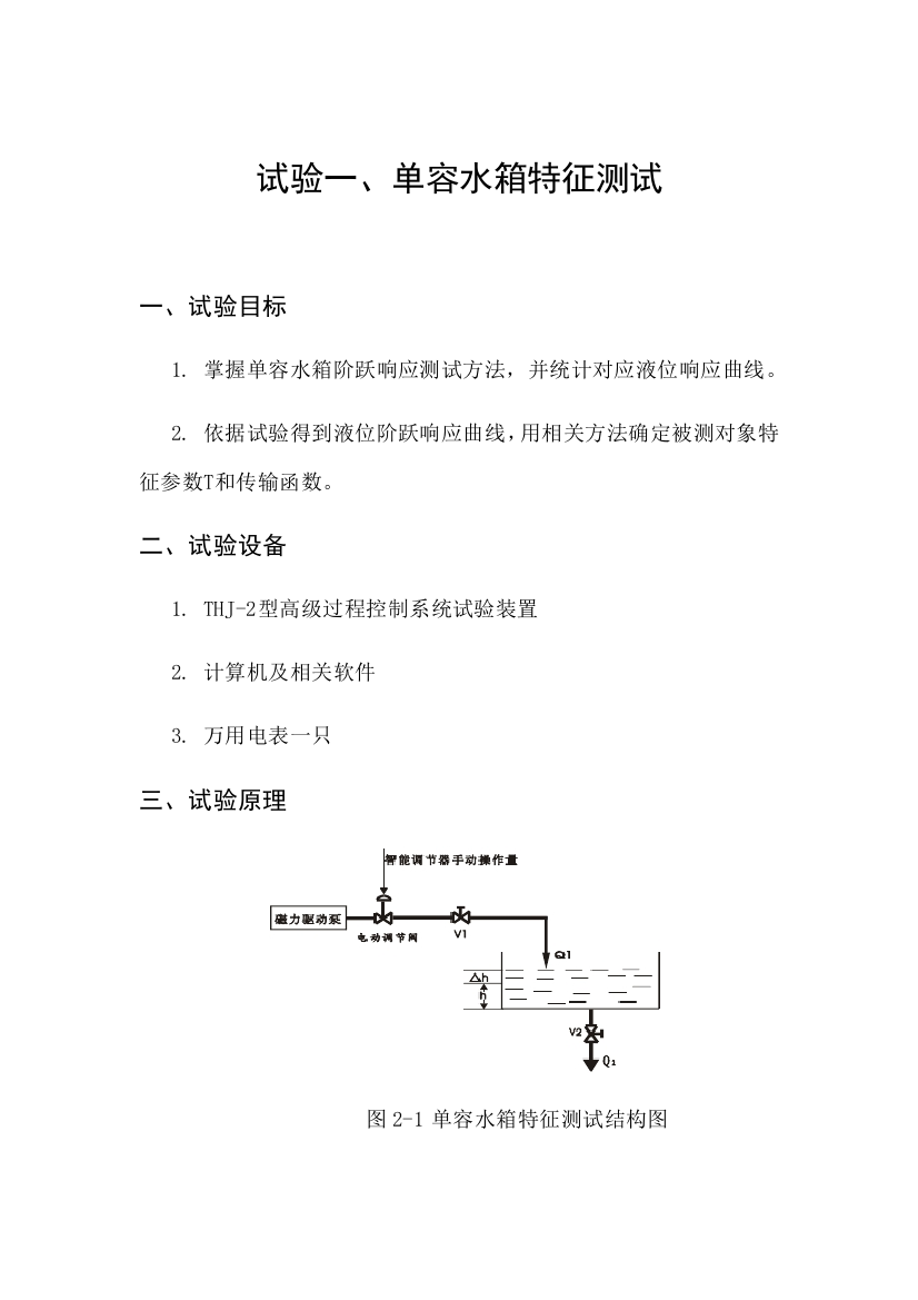 过程控制综合系统实验报告最新版