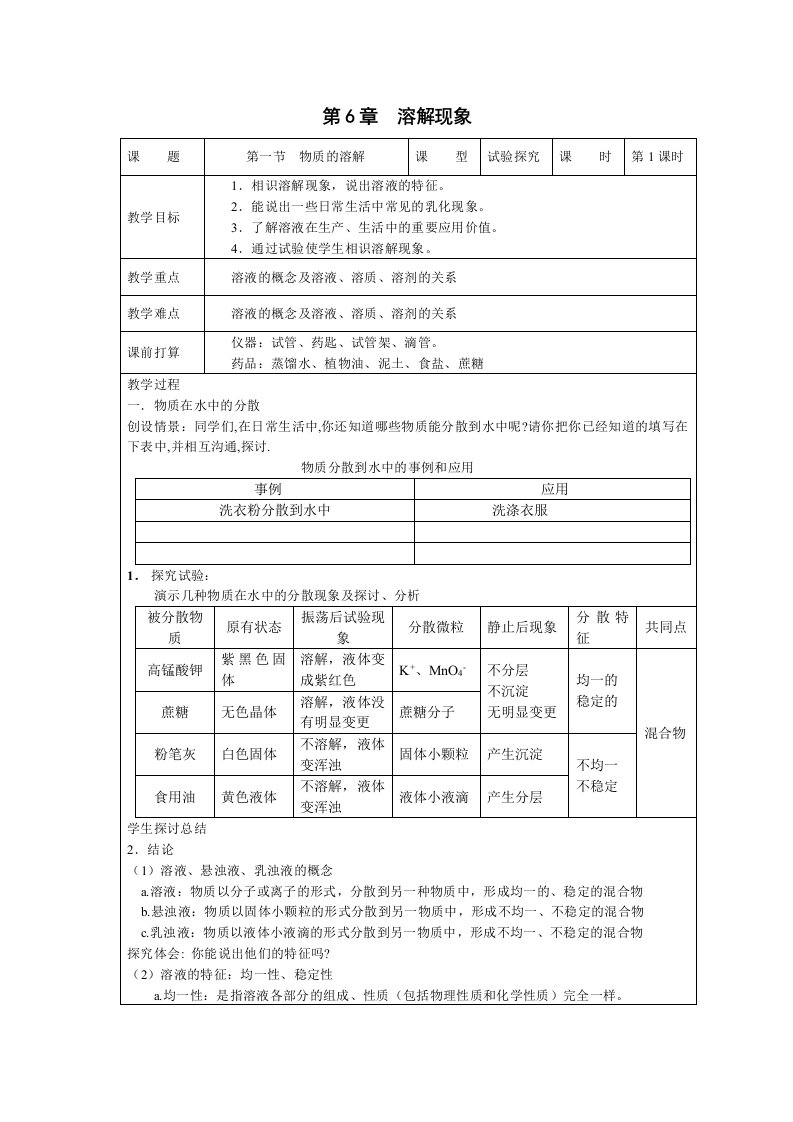 九年级化学--下册--教案(沪教版)