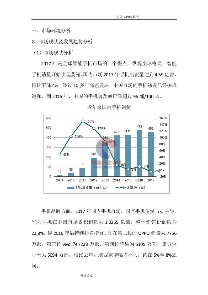 手机市场环境分析[小米、oppo、华为、苹果分析]