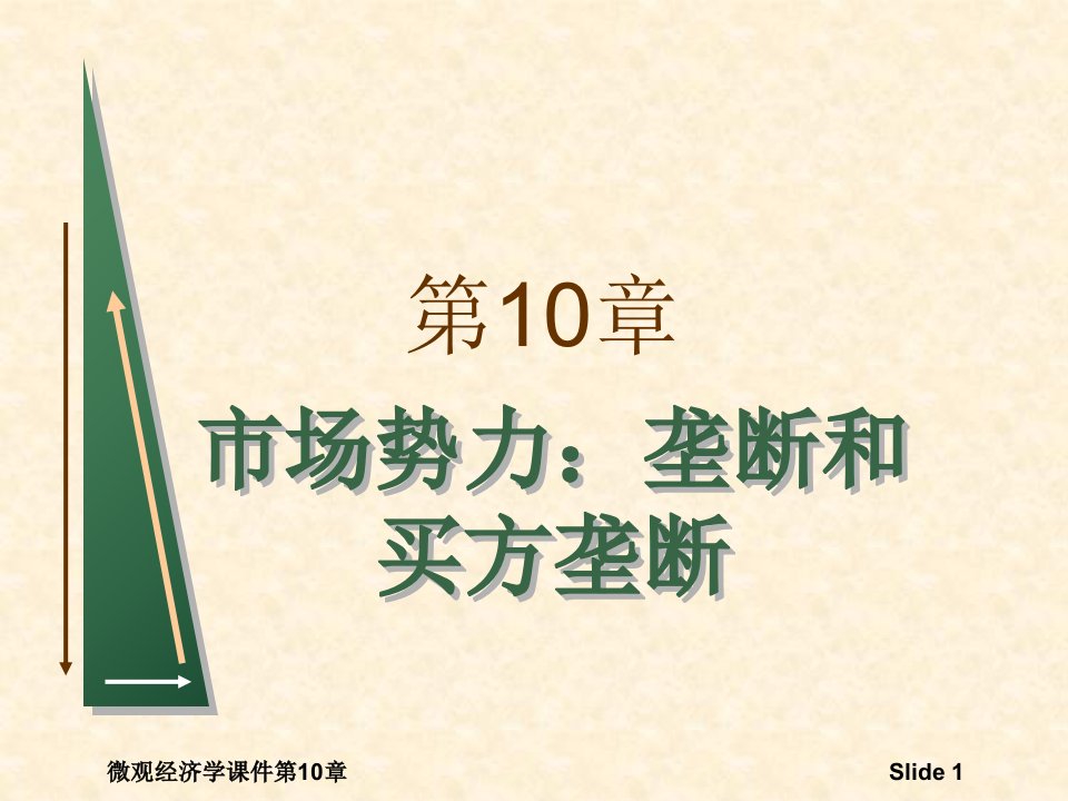 微观经济学课件第10章市场势力垄断和买方垄断