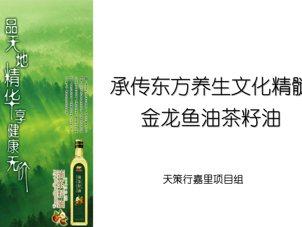 某茶油产品上市方案