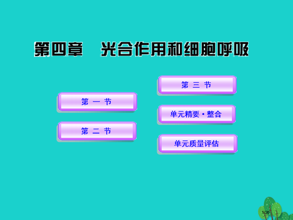 高中生物第四章光合作用和细胞呼吸省公开课一等奖新名师优质课获奖PPT课件