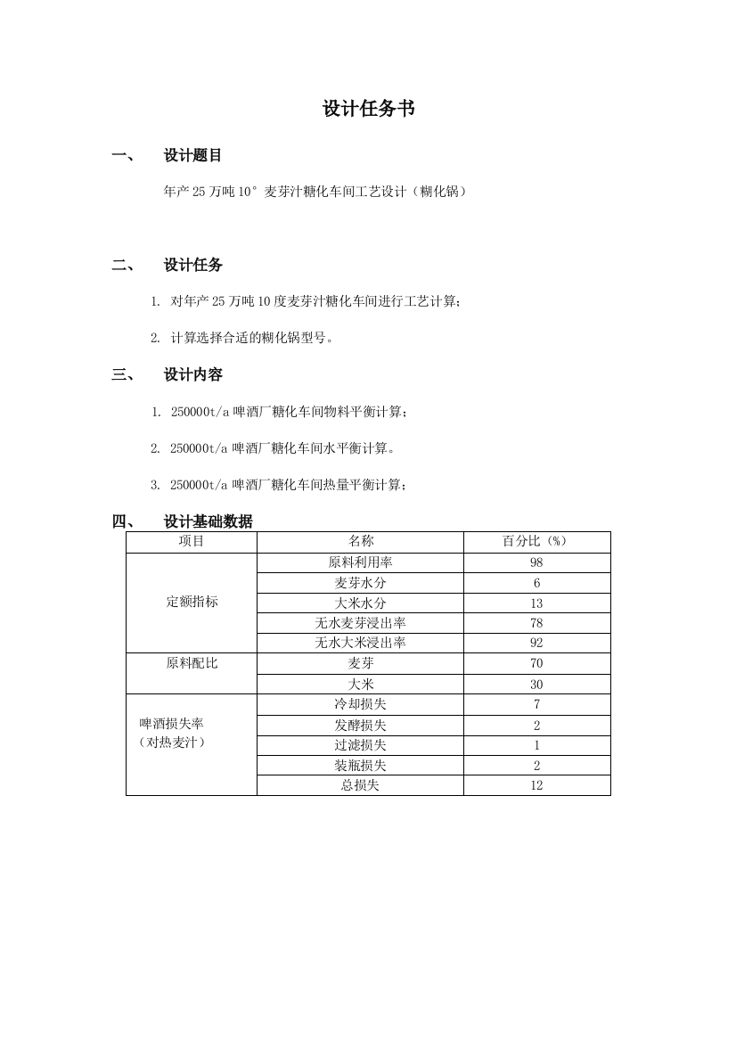 麦芽汁糖化车间工艺设计糊化锅