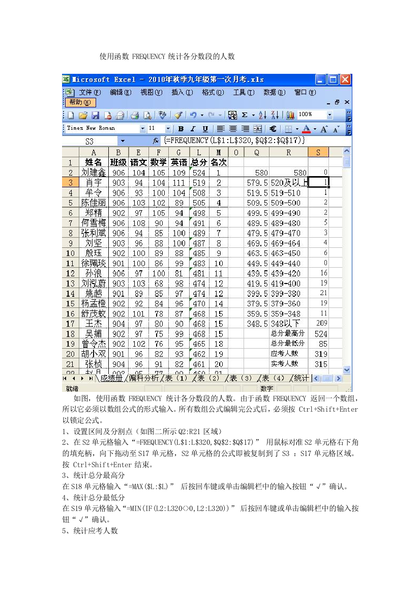 学生成绩统计模版