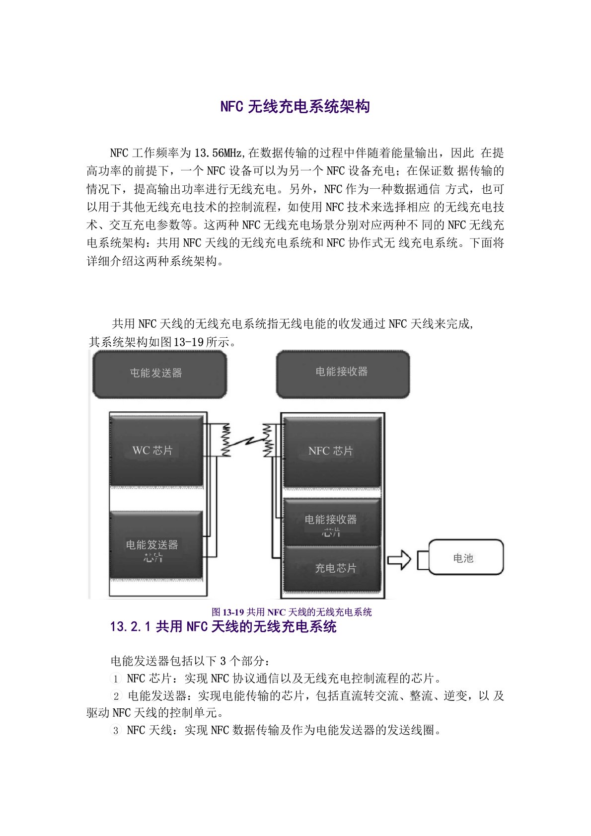 NFC无线充电系统架构