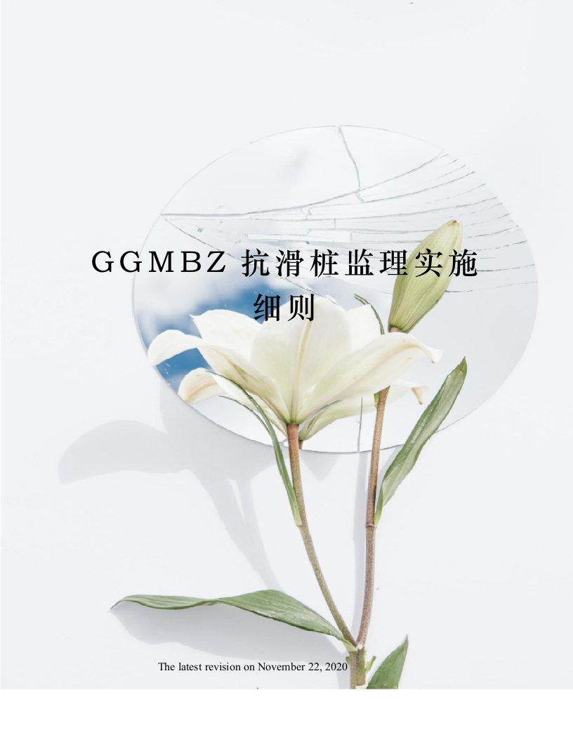 GGMBZ抗滑桩监理实施细则