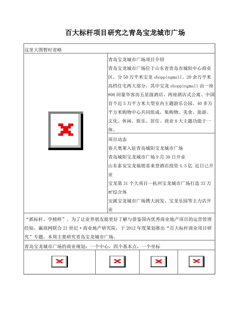 百大标杆商业项目研究之青岛宝龙广场