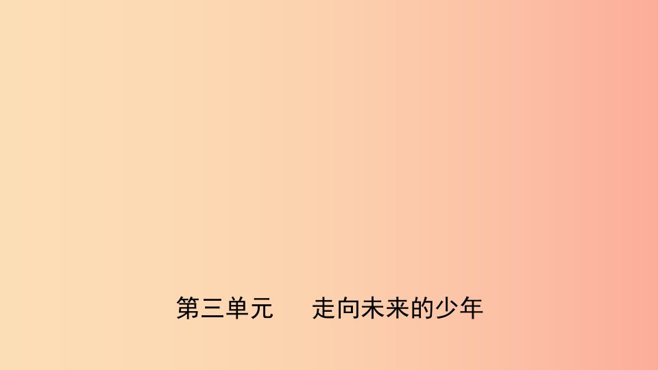 福建省2019年中考道德与法治总复习