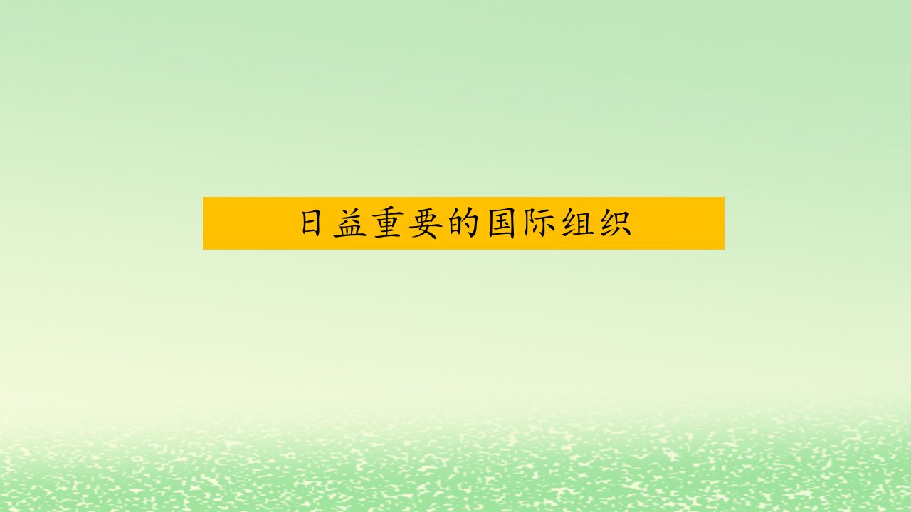 新教材2024高中政治第八课主要的国际组织8.1日益重要的国际组织课件部编版选择性必修1