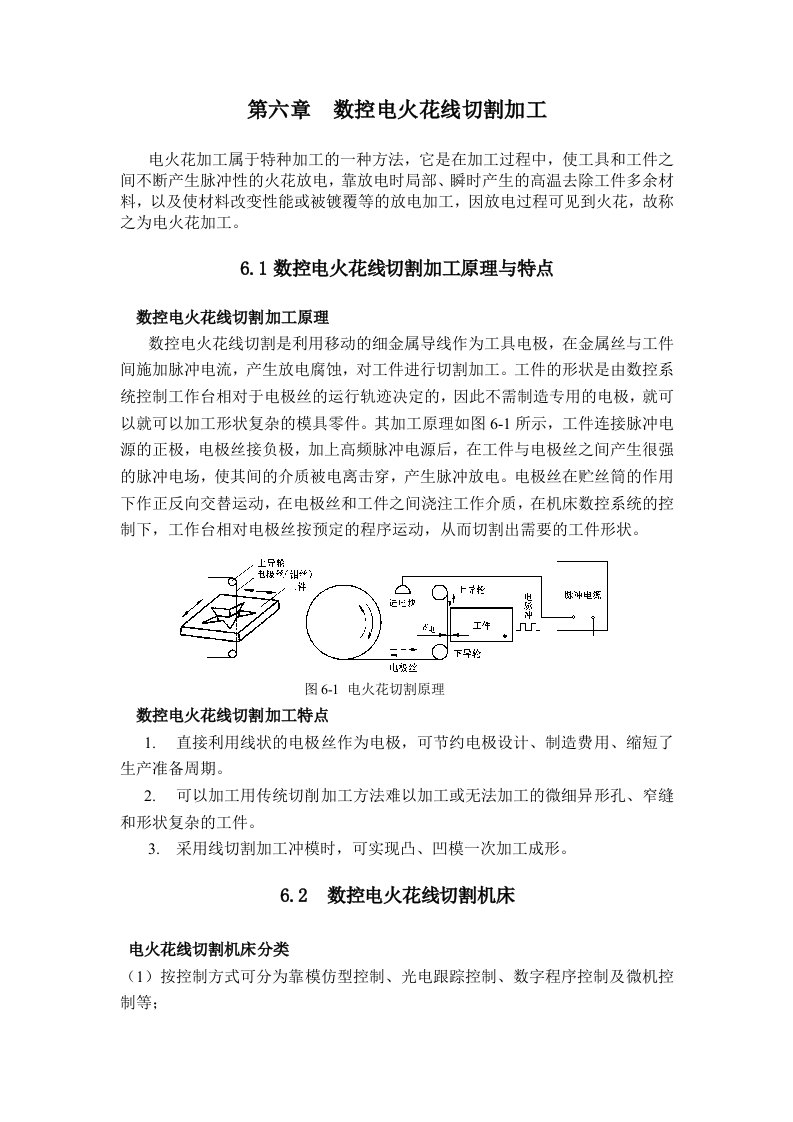 数控电火花线切割加工