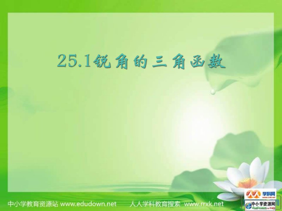 沪科版数学九上25.1锐角的三角函数ppt课件