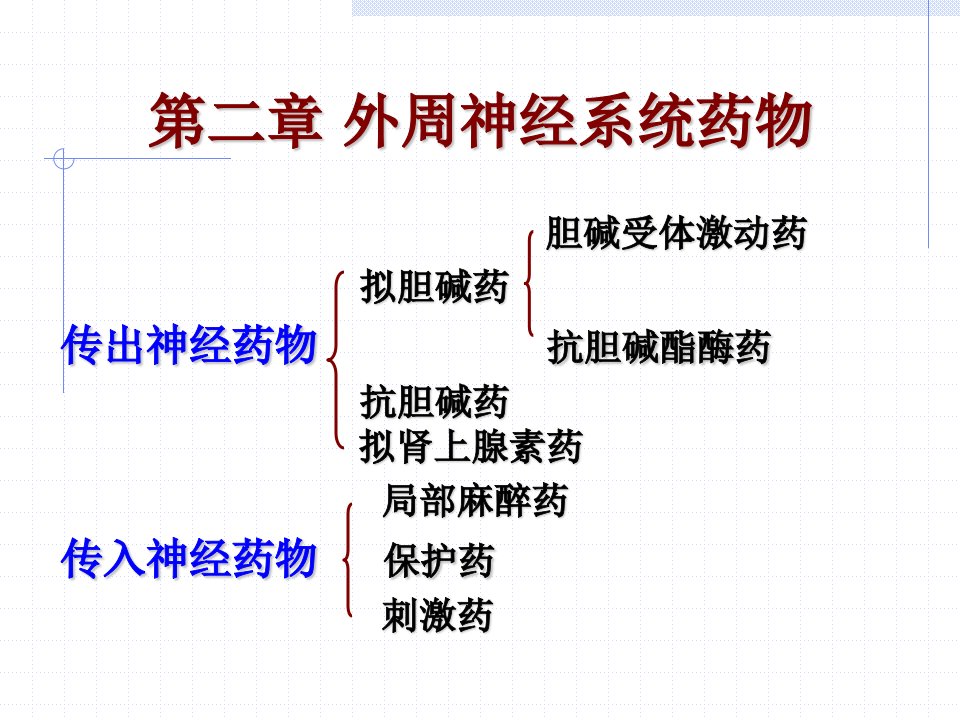 兽医药理学课件：第3章-1外周神经药物