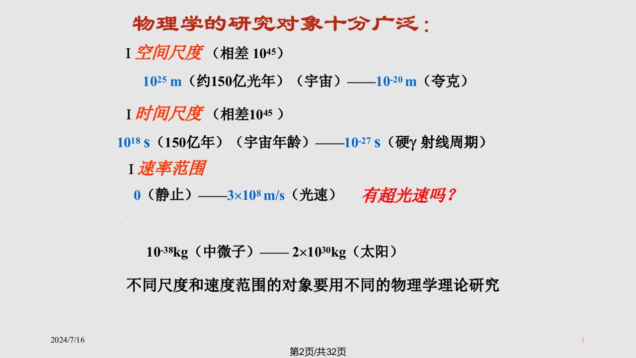 第大学物理绪论