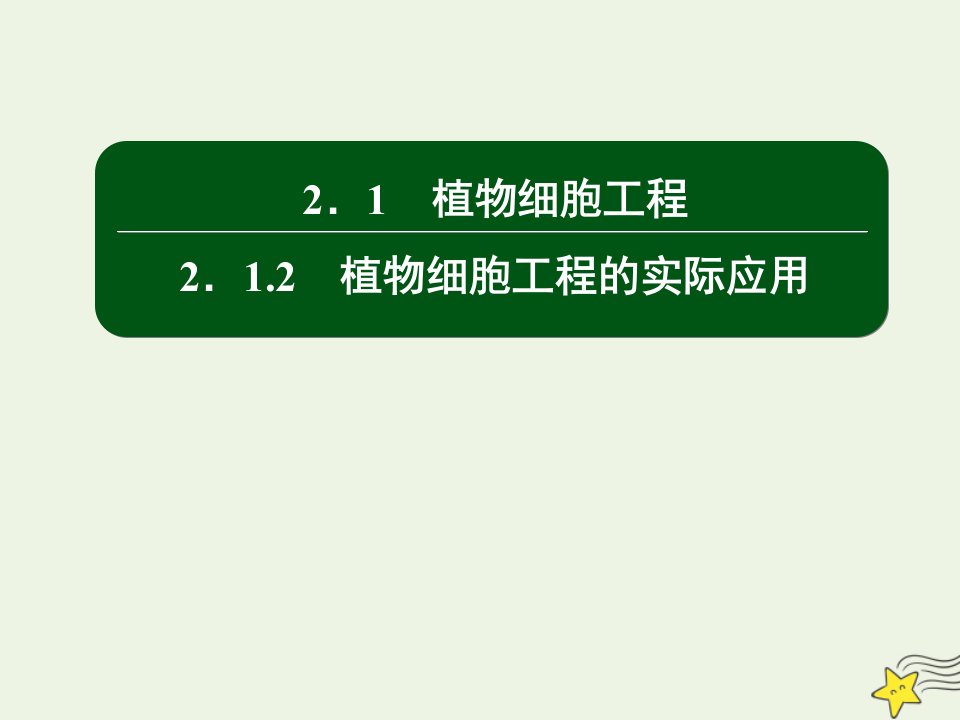 高中生物专题2细胞工程1_2植物细胞工程的实际应用课件新人教版选修3