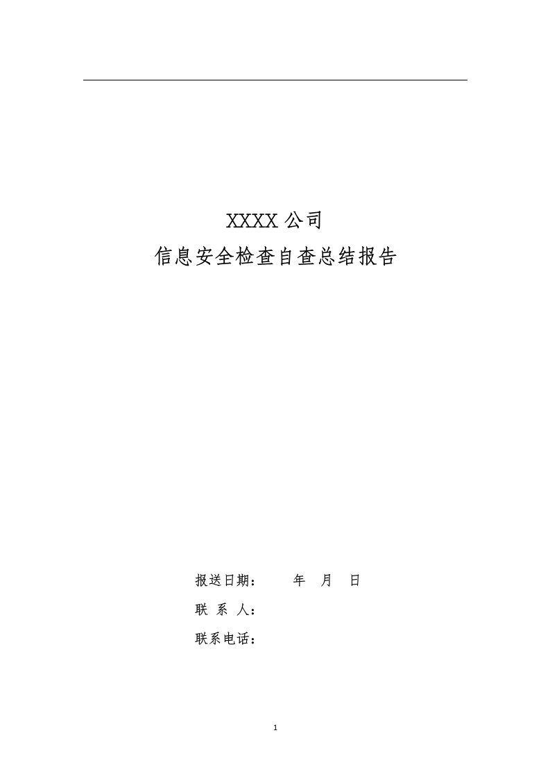 信息技术专项自查总结报告模板