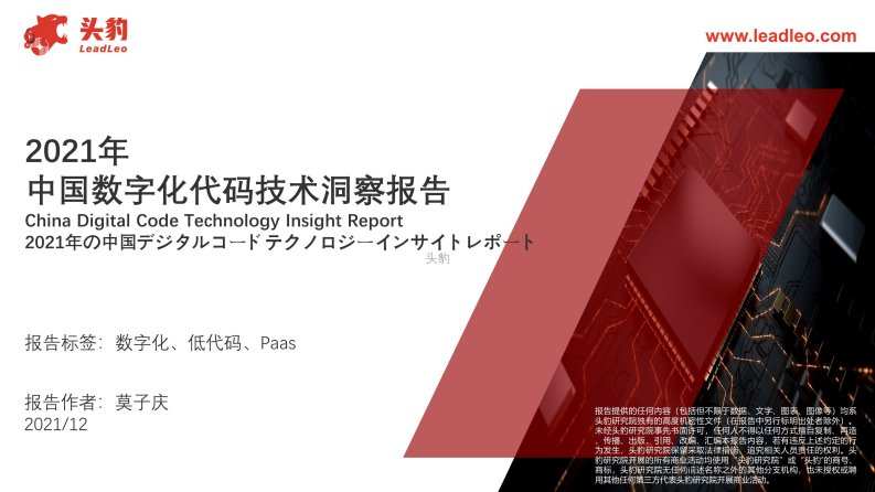 头豹研究院-2021年中国数字化代码技术洞察报告-20220210