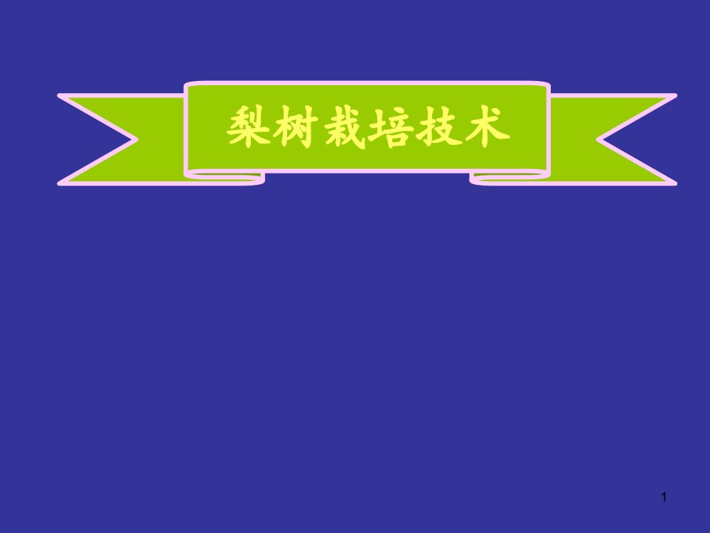 梨栽培技术ppt课件