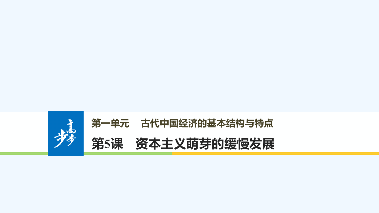 高一历史北师大必修二课件：第一单元