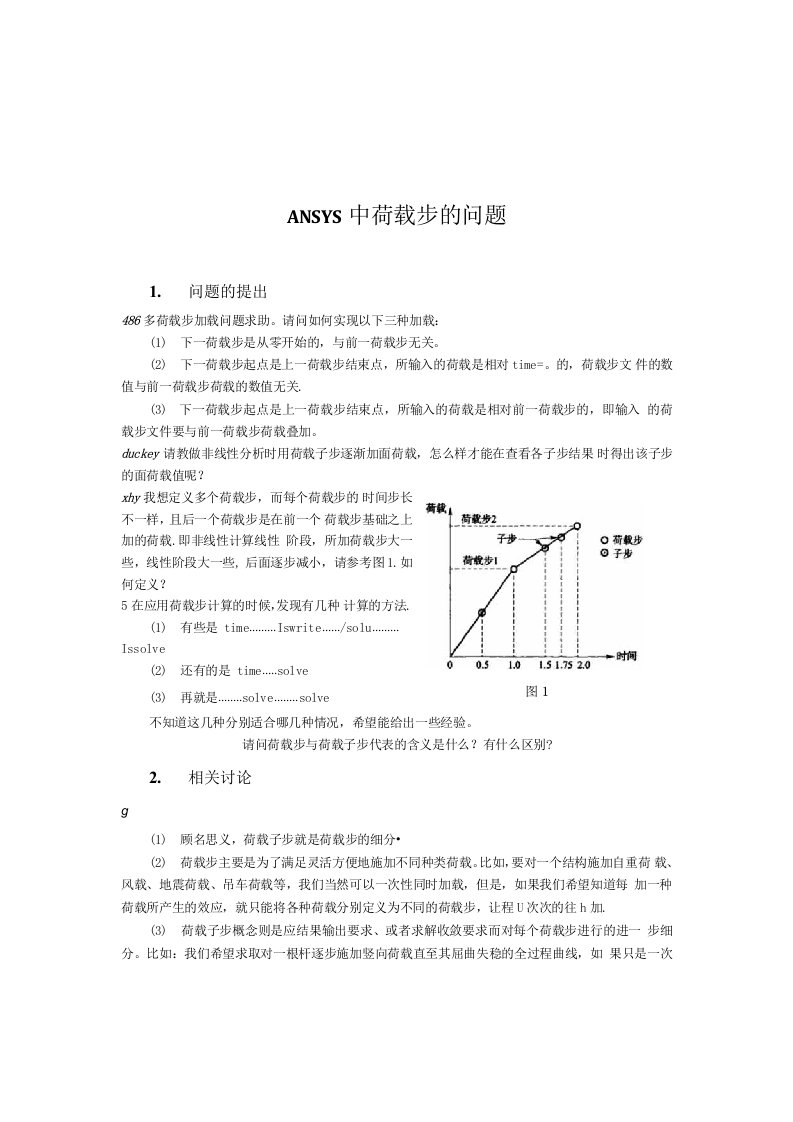 ANSYS中荷载步的问题