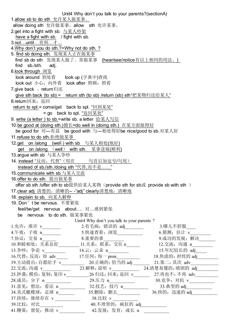 2014年八年级英语下册unit4知识点