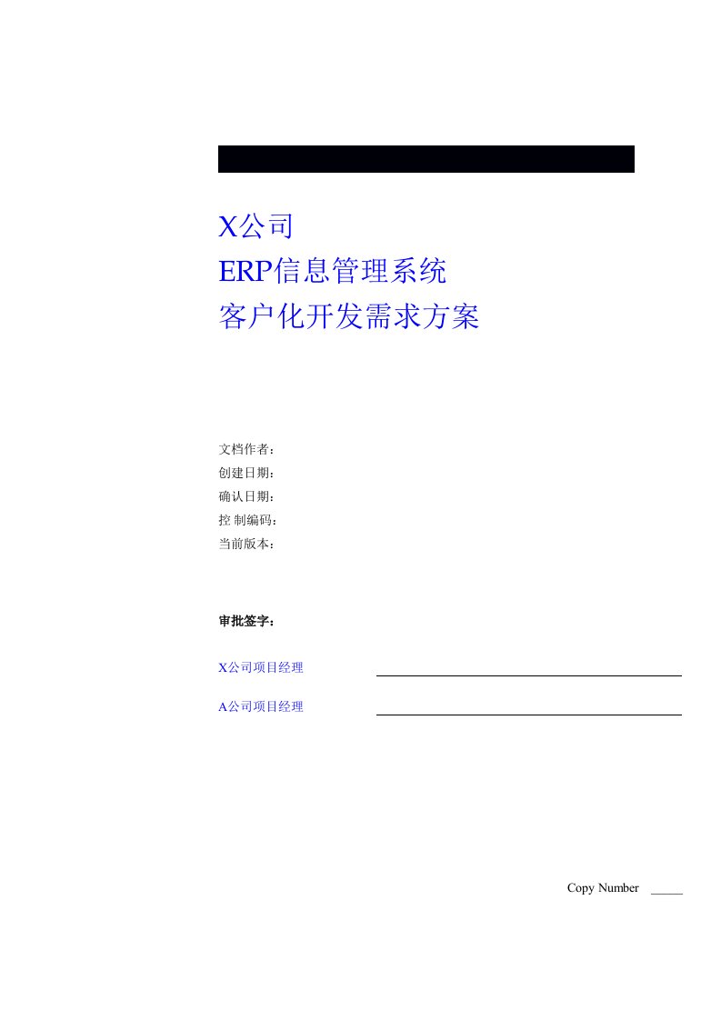 215;215;公司ERP信息管理系统客户化开发需求方案