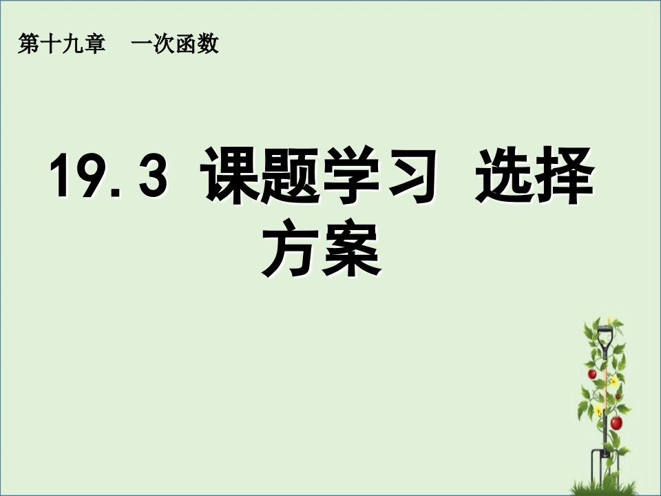 八年级数学下册-19.3-课题学习-选择方案课件-(新版)新人教版