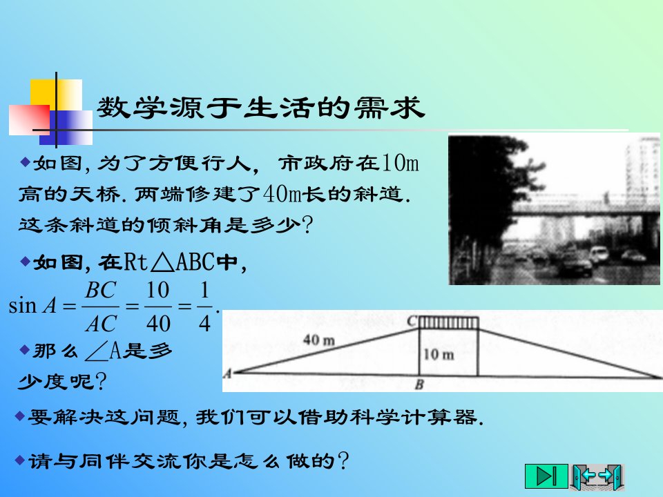 数学源于生活的需求