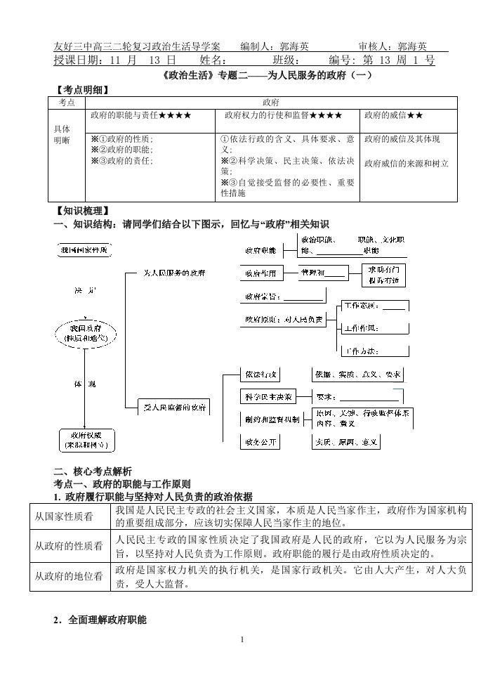 郭海英政治专题二政府