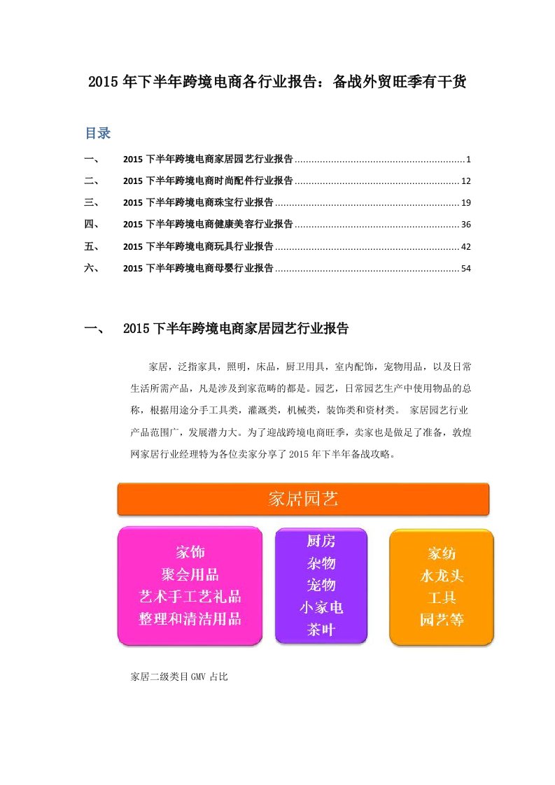 跨境电商各行业报告备战外贸旺季有干货