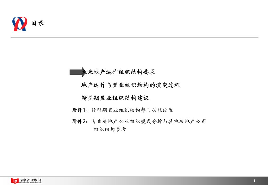 新奥置业组织结构部门功能建议70PPT远卓顾问