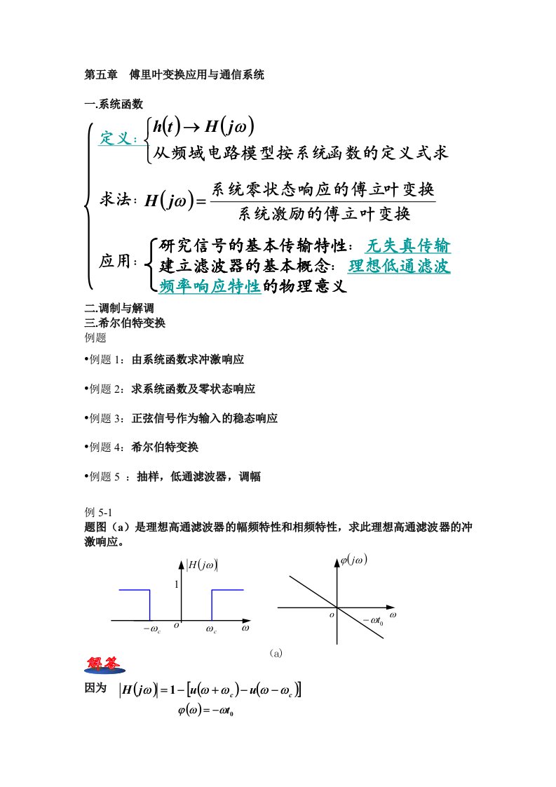 通信行业-傅里叶变换应用与通信系统