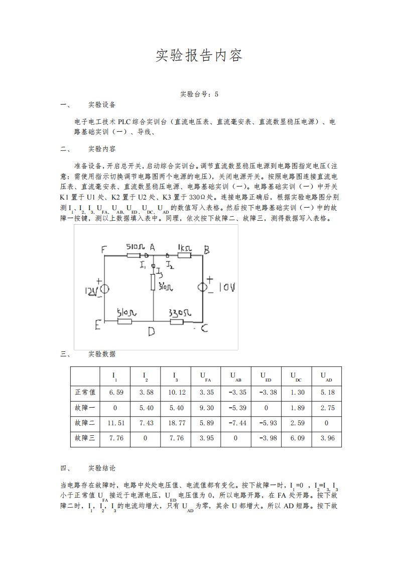 电子电工技术基础实验报告及电子电路课程设计报告