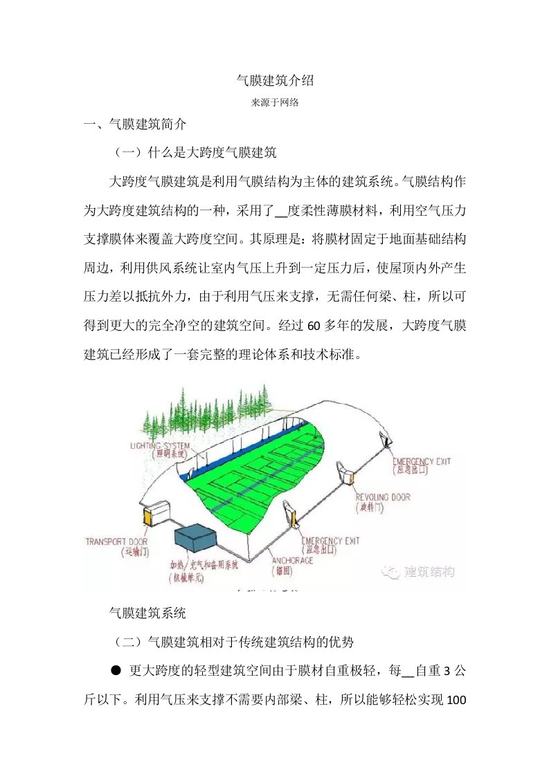 气膜建筑介绍