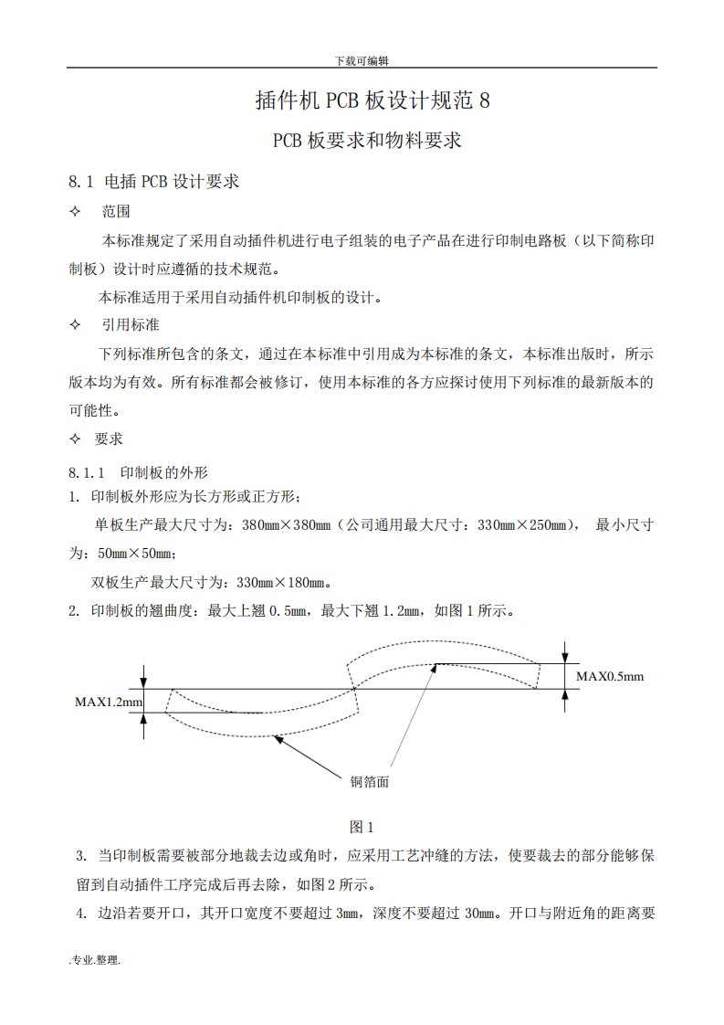 插件机PCB板设计规范标准