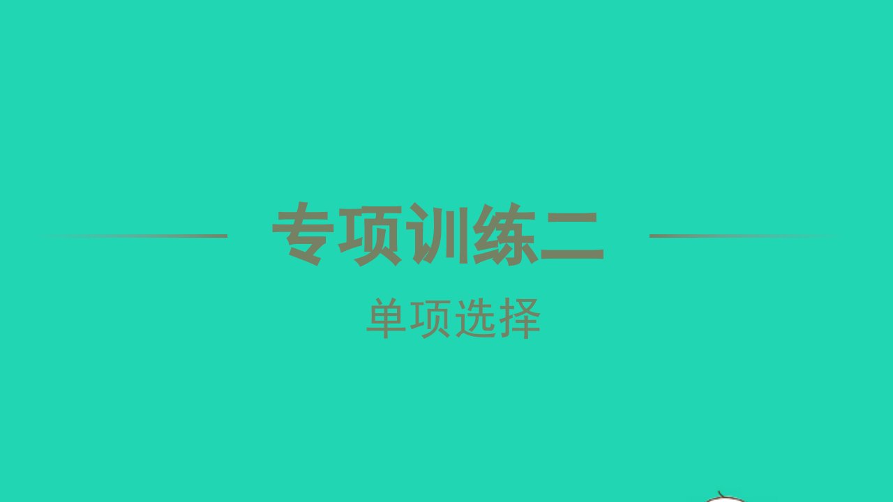 2022七年级英语下册专项训练二习题课件新版人教新目标版