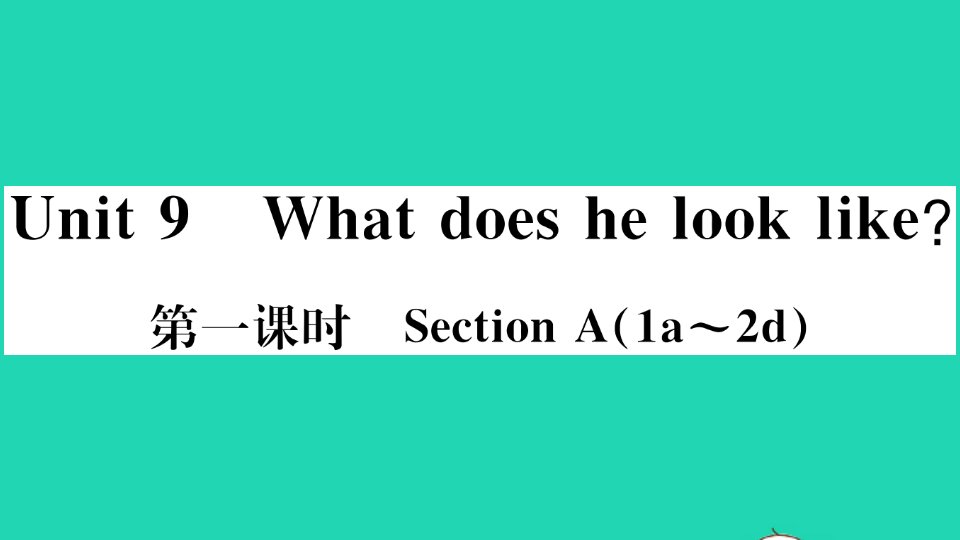 河南专版七年级英语下册Unit9Whatdoeshelooklike第一课时作业课件新版人教新目标版