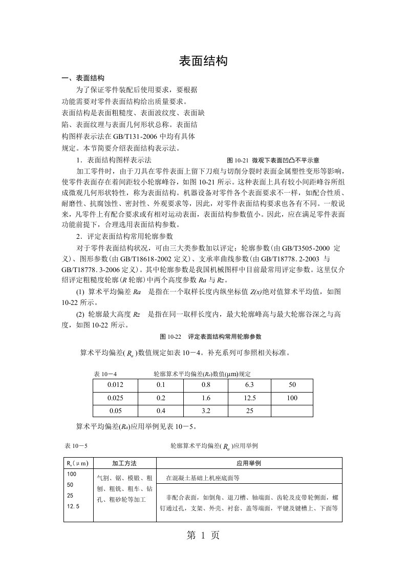 表面结构的新国标