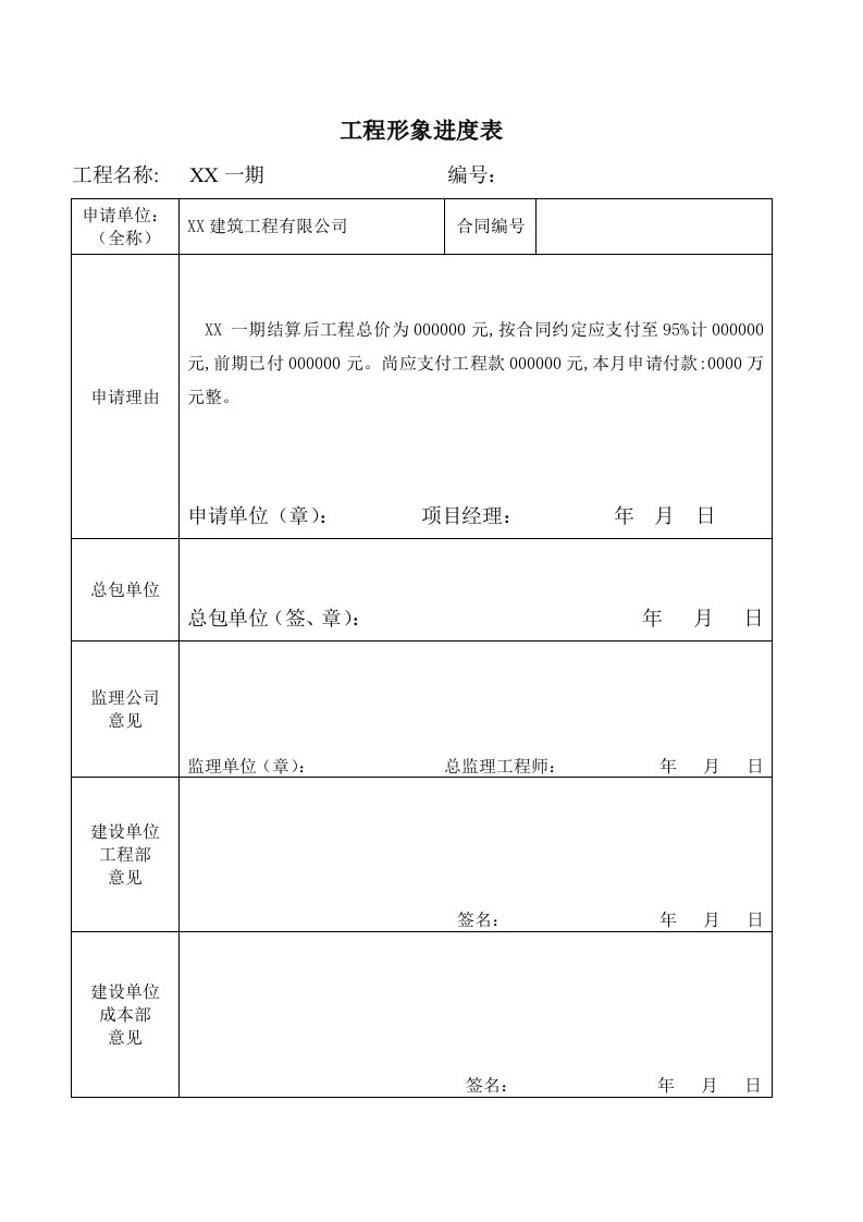 工程形象进度表表.(三方)