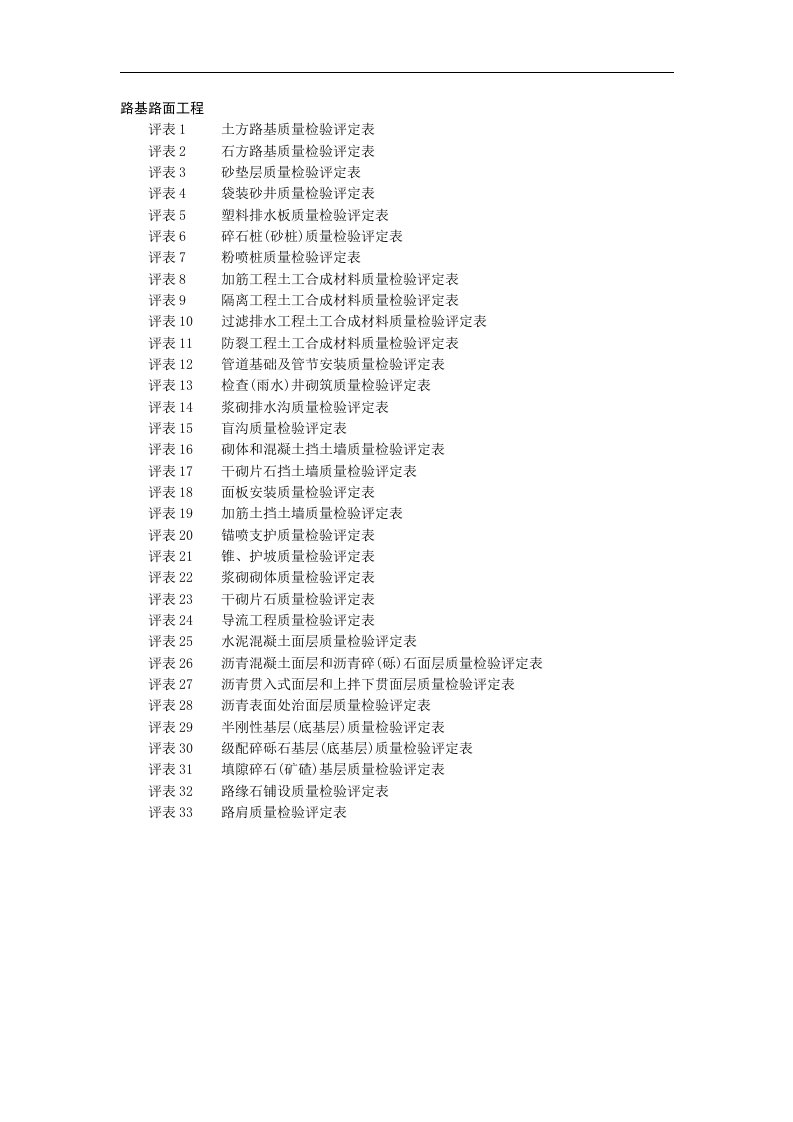 广东省公路工程施工表格(第一册)(路基路面工程)