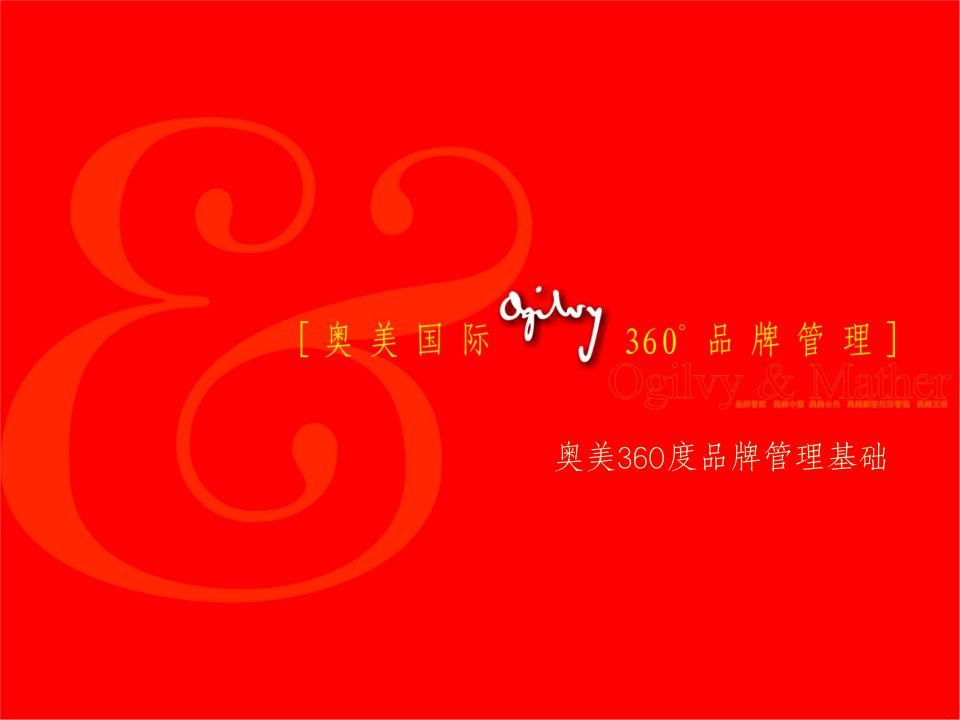 世界著名广告策划公司360度品牌管理