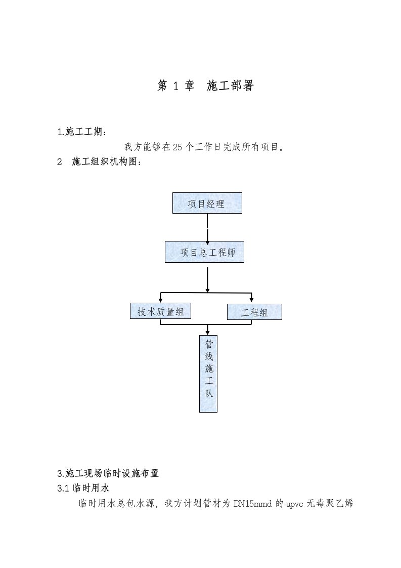 市政管道施工方案