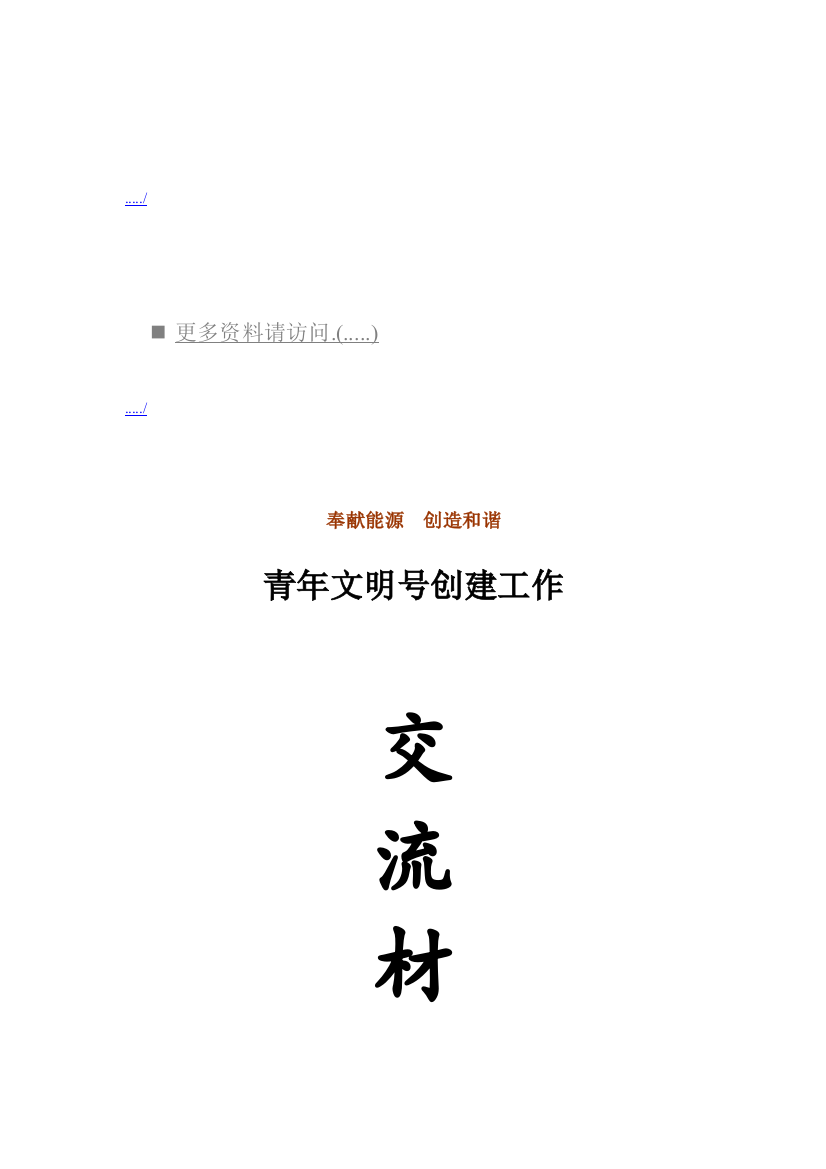 某公司青年文明号创建工作交流材料